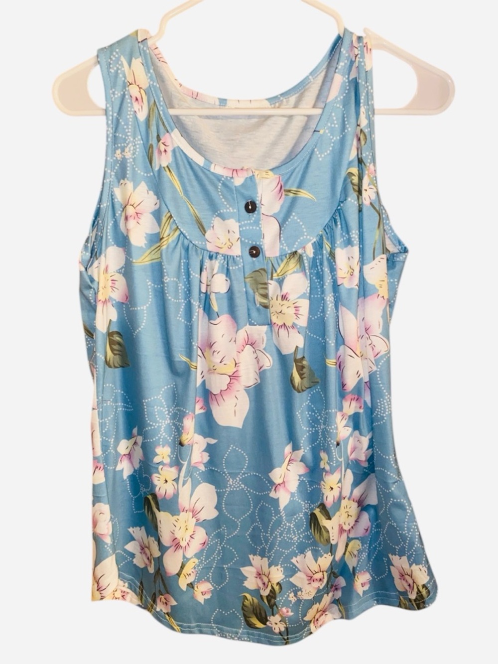 Women’s floral print sleeveless tank top, SIZE MEDIUM. New - Picture 2 of 5